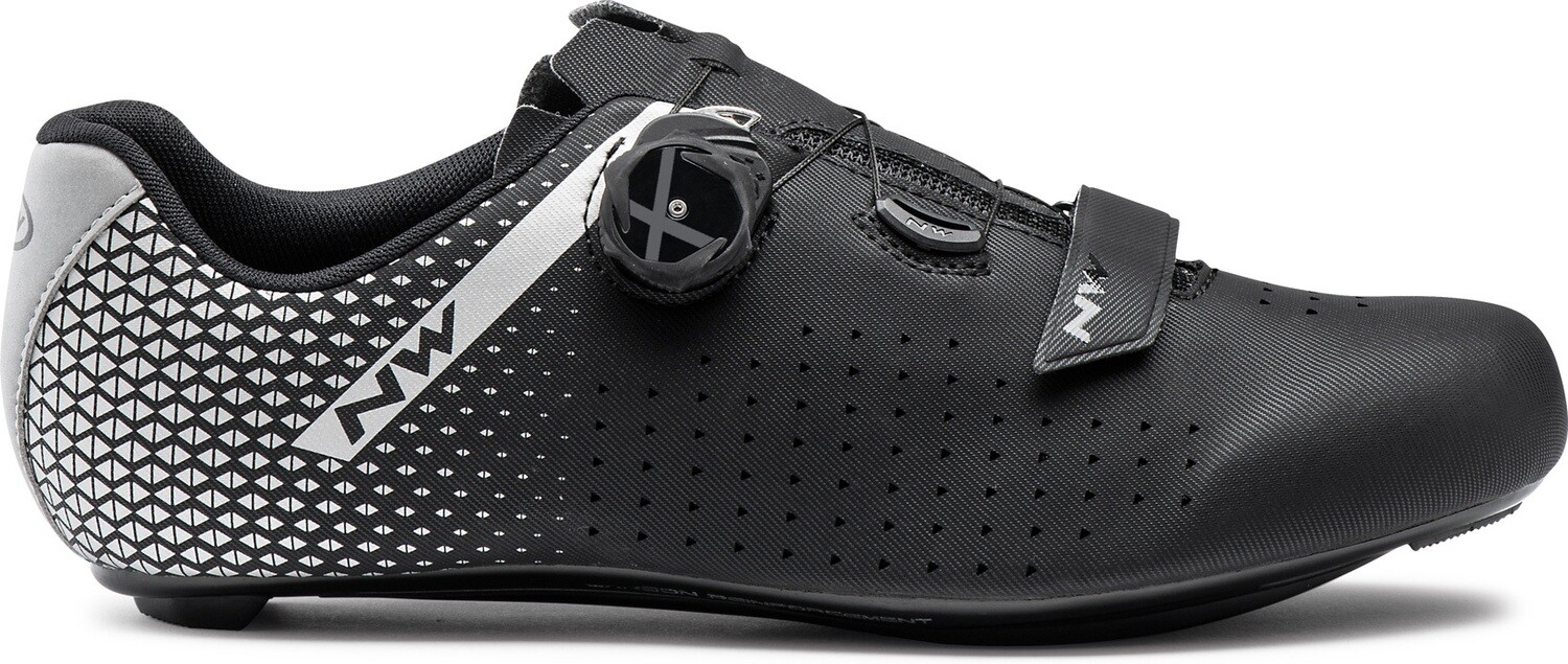 Northwave Core Plus 2 Road Shoe - black/silver 42 (9.5US)