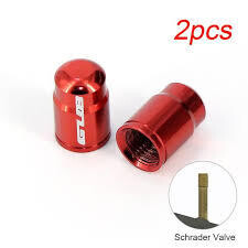 GUB Valve Cap Schrader Valve Aluminum  Red 2pcs
