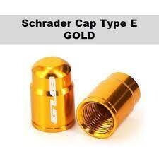 GUB Valve Cap Schrader Valve Aluminum  Gold 2pcs