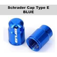 GUB Valve Cap Schrader Valve Aluminum  Blue 2pcs