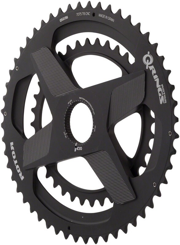 Rotor Q-Ring Direct Mount Oval 53t/39t Integrated Chainring Set Black K6545