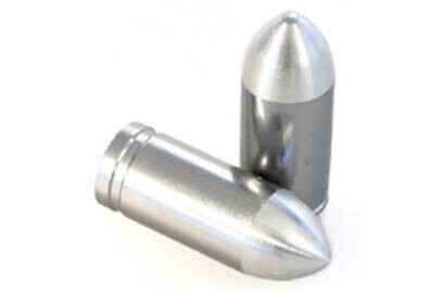 Omega Bullet Schrader Valve Caps Silver 2pcs