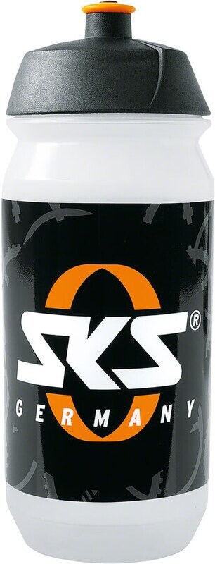 SKS Water Bottle - SKS Logo, Clear/Black, 16oz