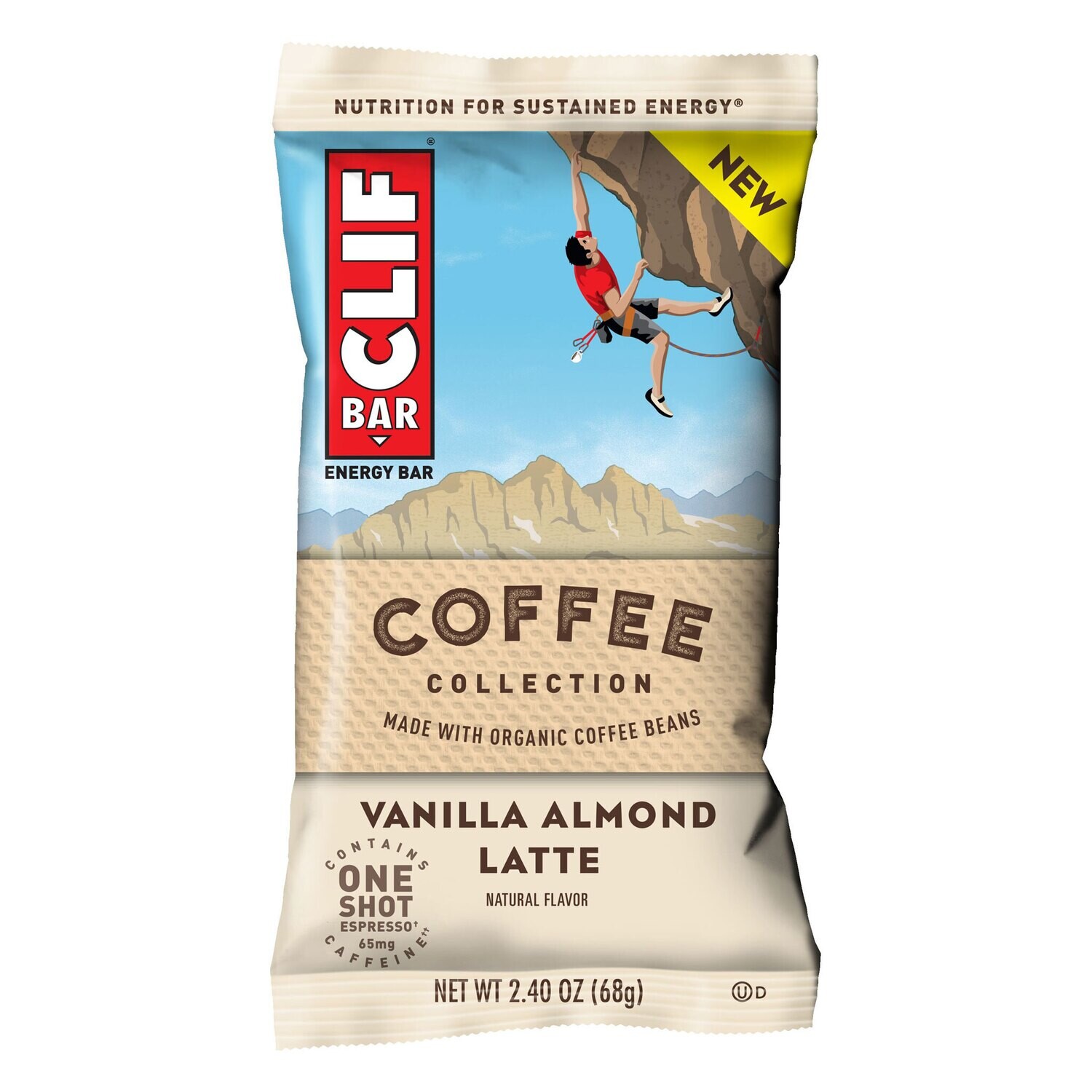Clif Vanilla Almond Latte Coffee Bar - 68g