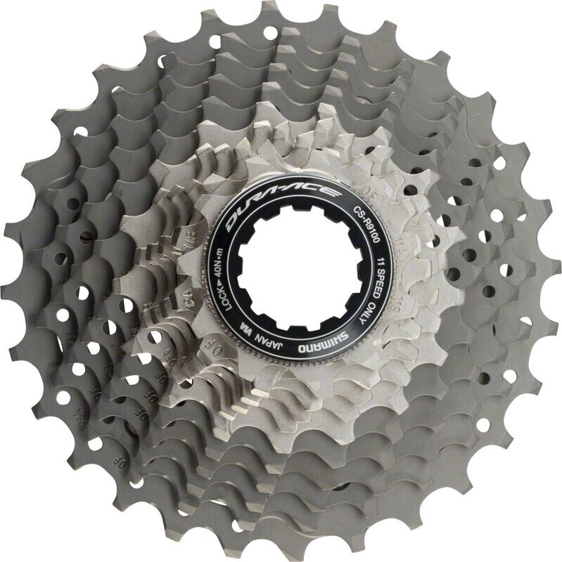 Shimano Dura Ace CS-R9100 Cassette - 11 Speed, 11-28t, Silver/Gray