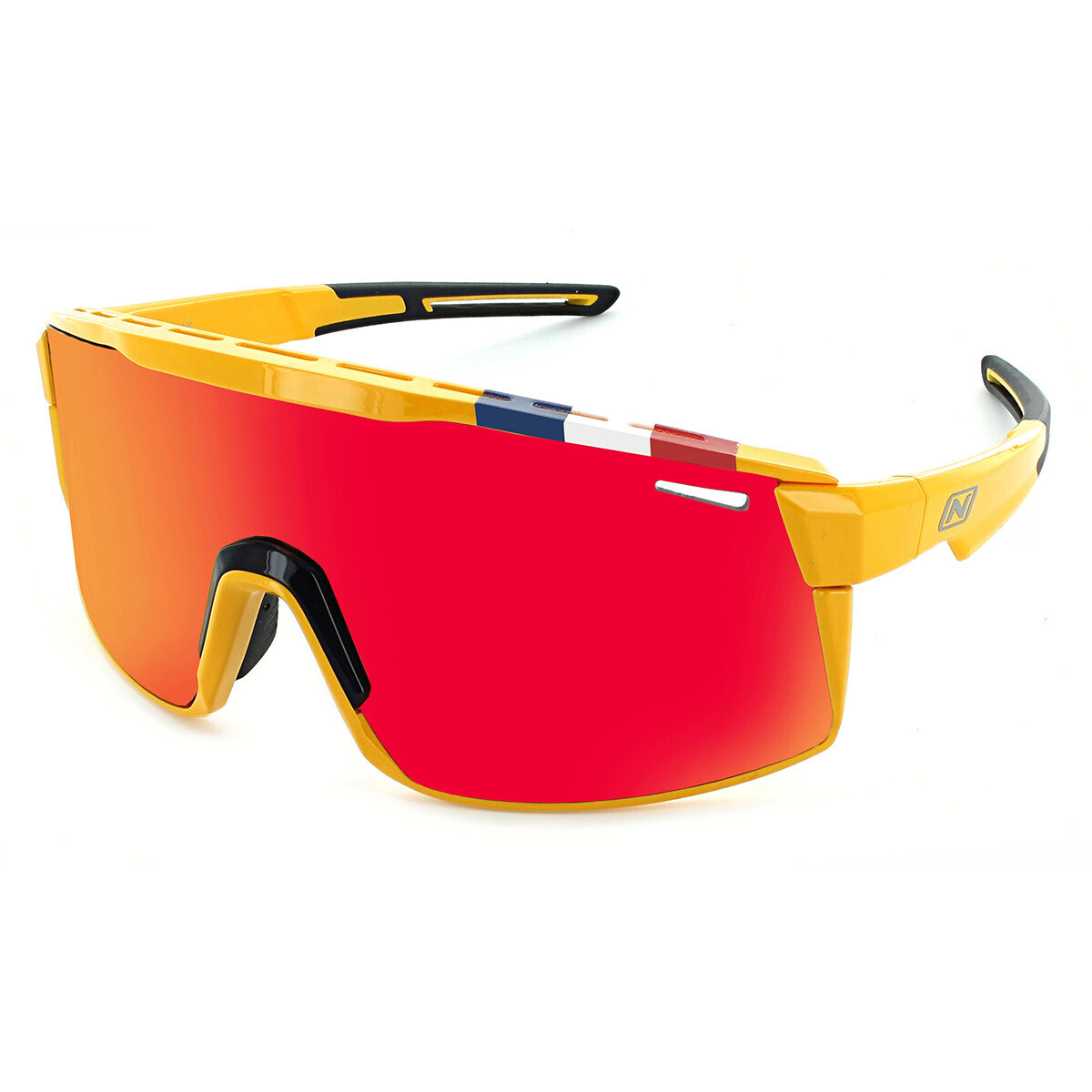 Optic Nerve Fixie Shiny Yellow, French Flag Lens Rim, Smoke
