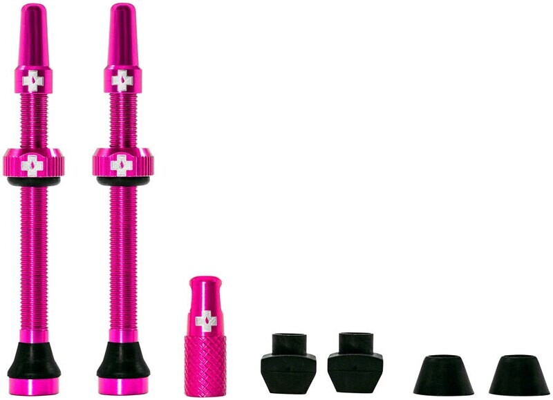 Muc-Off Tubeless Valve Kit: Pink, fits Road and Mountain, 60mm, Pair