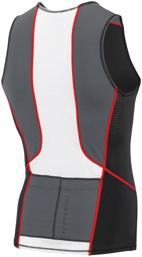 Garneau Tri Comp Multi-Sport Top - Black/Gray/Red, Sleeveless, Men's, Small