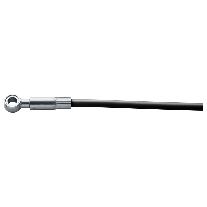 Shimano SM-BH90-SBLS High Pressure Disc Brake Hose Kit - Long Silver Banjo Caliper Connector, 2000mm, Black
