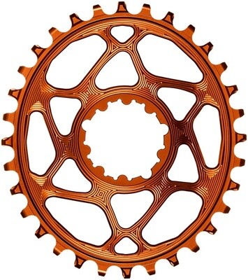 absoluteBLACK Oval Narrow-Wide Direct Mount Chainring - 34t, SRAM 3-Bolt Direct Mount, 3mm Offset, Orange