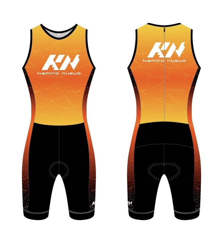 Kamino Nuevo Unisex Triatlon Orange Tri Suit Hydrophobic XSmall