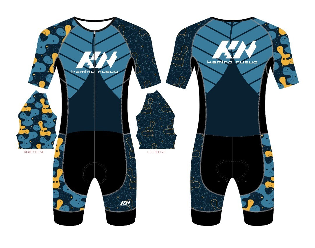 Kamino Nuevo Unisex Triatlon Tri Suit Blue Hydrophobic XSmall