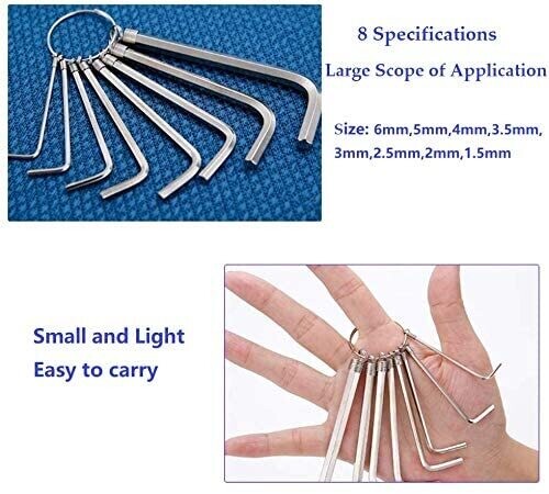 Omega Allen Wrench Hex Key Set -Set Sizes 1.5-6mm