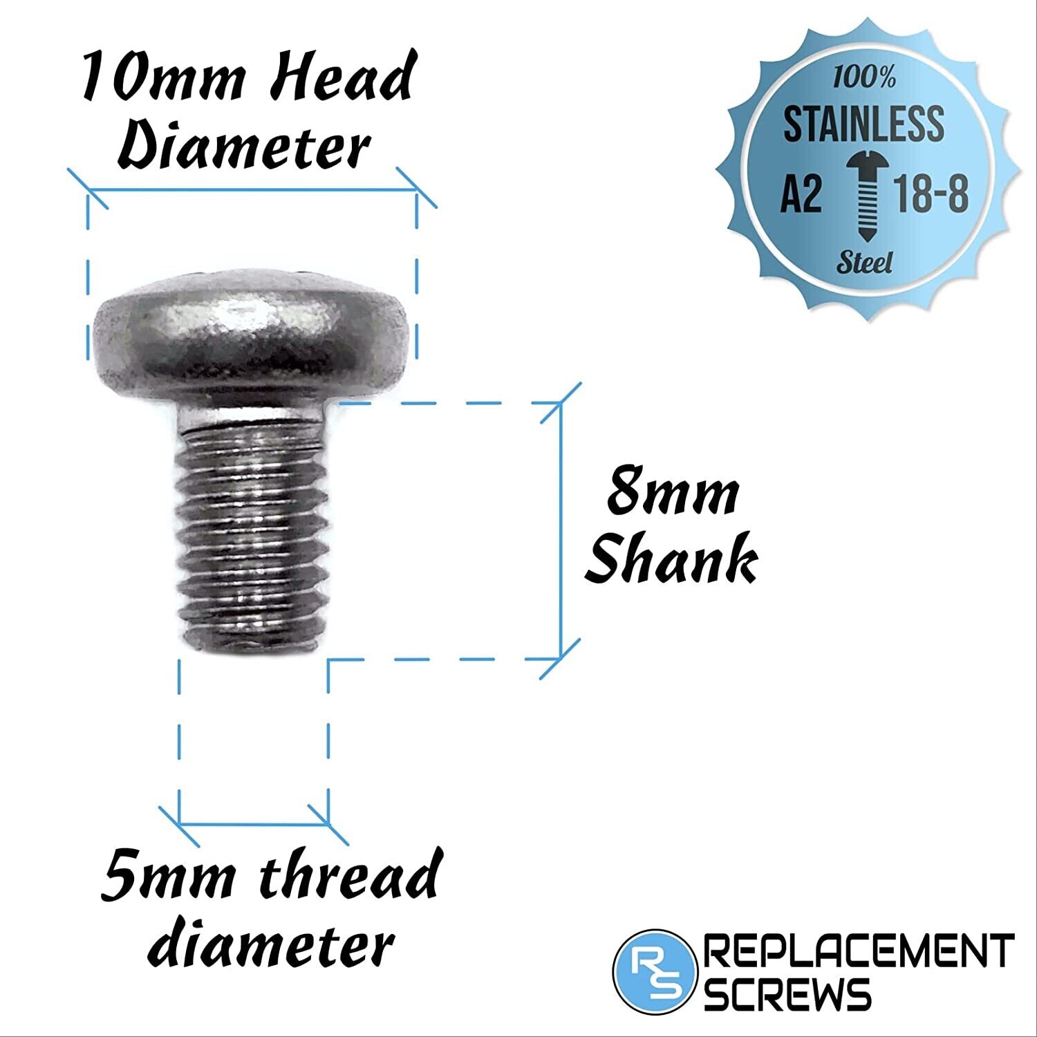 Omega Pedals Cleat Screws Universal, M5x 8mm Hex, 3-pcs