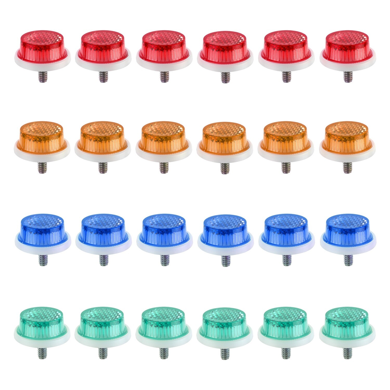 Omega 1" Reflectors 4 colors 24 to a cardw/ wing nut