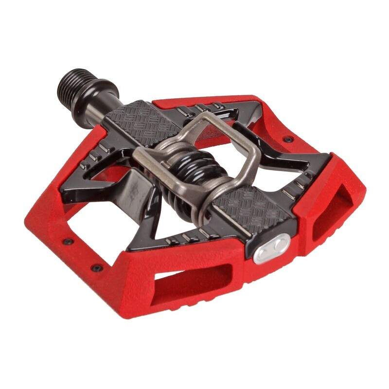 Crank Brothers Double Shot 3 Hybrid Pedals, Red/Black