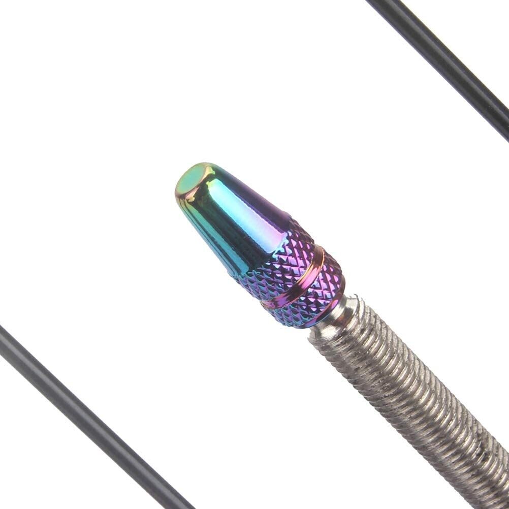 Omega Valve Caps Stainless Steel Rainbow-2pcs