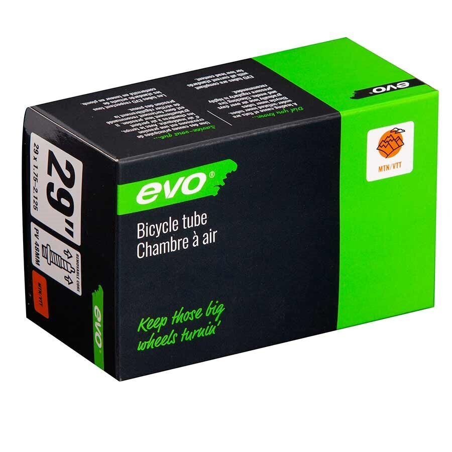 EVO, Presta, Tube, Length: 48mm, 29&#39;&#39;, 1.75-2.125