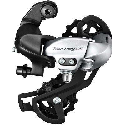 SHIMANOTOURNEY 7/8 SPEED REAR DERAILLEUR,  RD-TX800-SGS-S,  7/8,  Long,  Silver