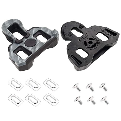 CyclingDeal Compatible with Shimano SPD-SL (0 Degree Floating) SM-SH10 Anti Slip Cleats Set - Compatible with Shimano Road Bike Bicycle Pedals - Fixed