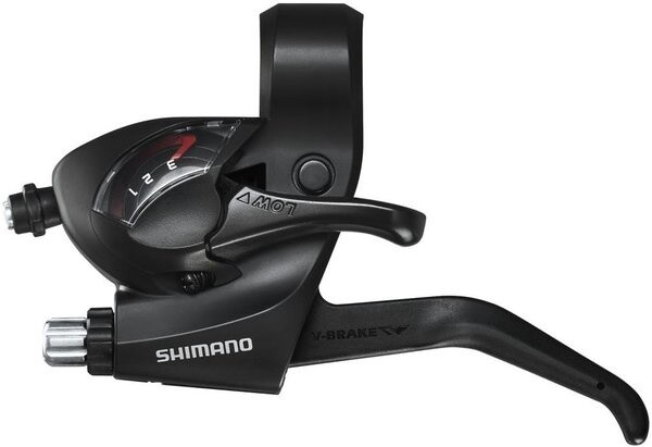 Shimano SHIFT/BRAKE LEVER , ST-EF41, 3X-SPEED, EZ-FIRE PLUS, 2F-STEEL/RESIN, FOR V-BRAKE , BLACK
