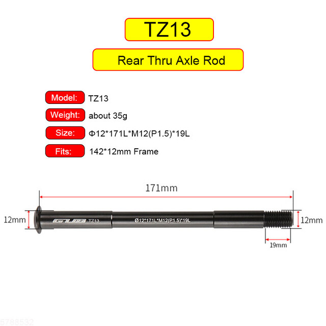 GUB TZ13 MTB Bike Thru Axle Rod Front Rear