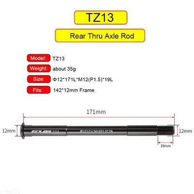 GUB TZ13 MTB Bike Thru Axle Rod Front Rear