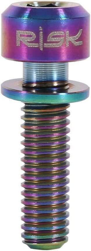 Omega Titanium Rainbow Alloy M5 x 20mm Bolts Screw 2-pcs