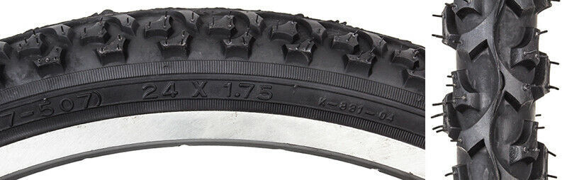 SUNLITE TIRES SUNLT 24x1.75 BK/BK ALPHABITE K831 WIRE