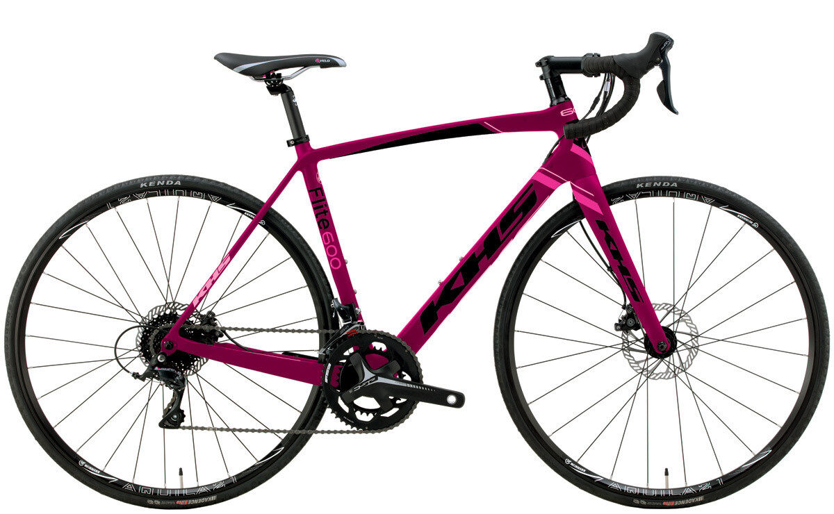 KHS Flite 600 Carbon Road Ladies in Chrome Berry-Small
