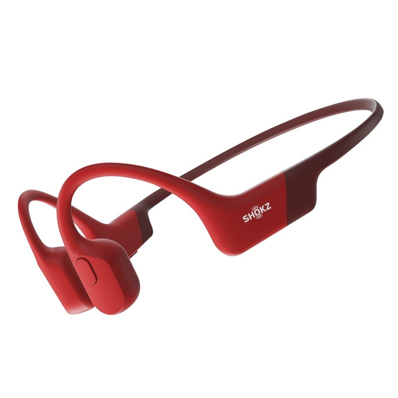 Shokz OpenRun Red Bone Conduction Bluetooth Headphones Wireless Open