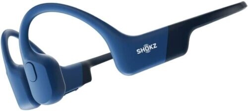 Shokz OpenRun Blue Bone Conduction Bluetooth Headphones Wireless Open AfterShokz