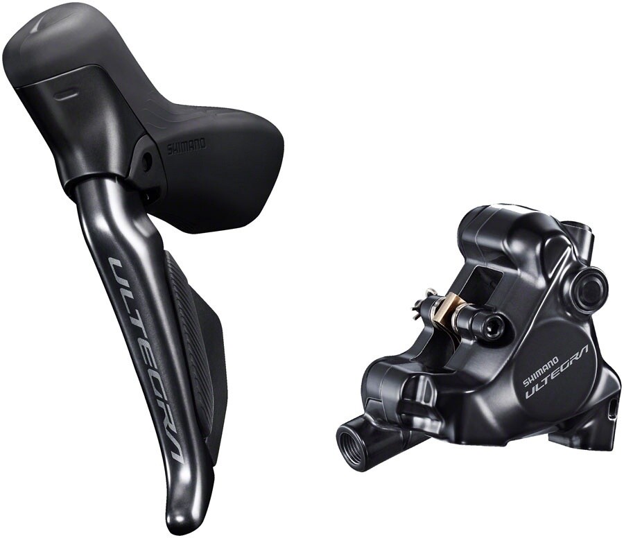 Shimano Ultegra ST-R8170/BR-R8170 Di2 Shift/Brake Lever and Hydraulic Disc Caliper - Left/Front, 2x-Speed, Flat Mount, Black
