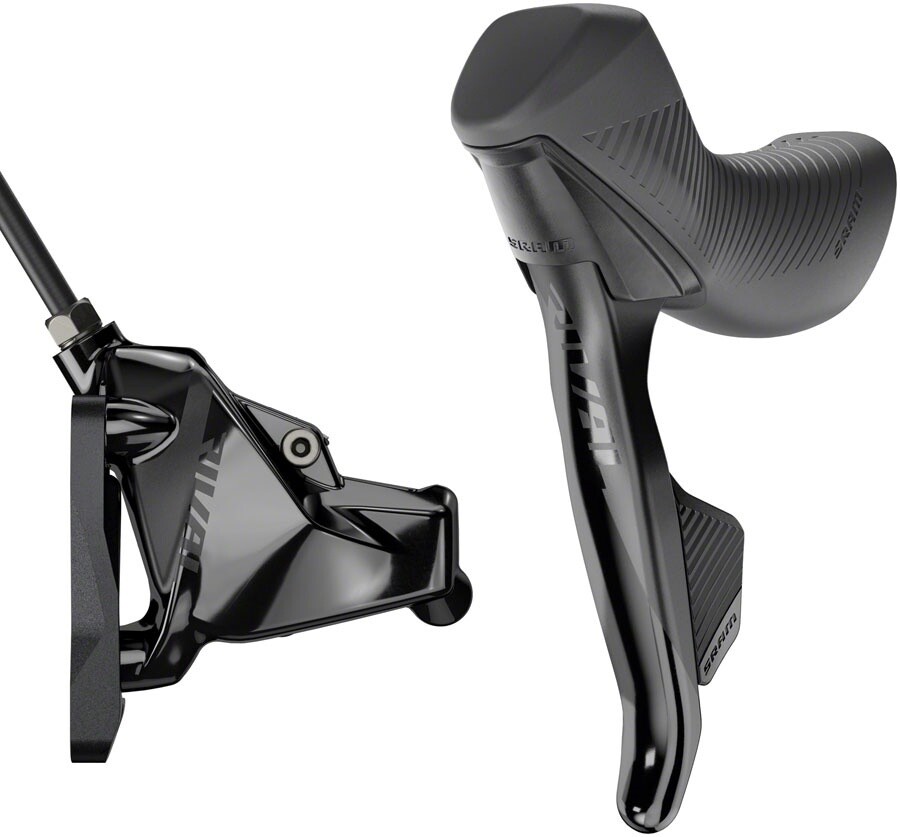 SRAM Rival eTap AXS HRD Shift/Brake Lever and Hydraulic Disc Caliper - Left/Front, Flat Mount 20mm Offset, 950mm Hose, Black, D1