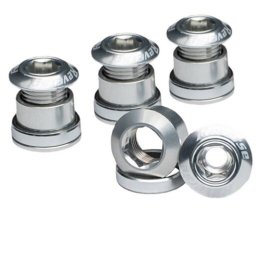 Reverse Chainring Bolt Set, 4pc - Silver