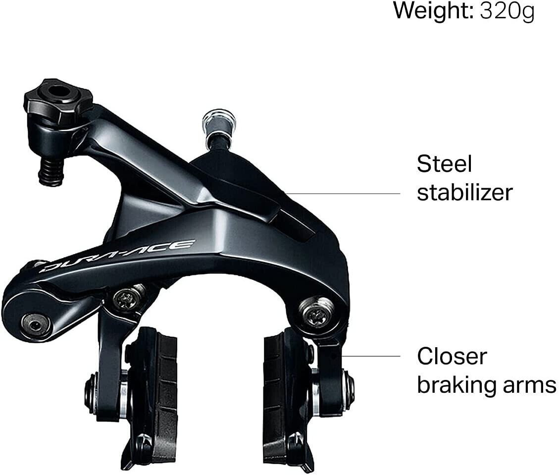 SHIMANO CALIPER BRAKE, BR-R9100, DURA-ACE, FRONT &amp; REAR, CS-51, 10.5MM SUNKEN