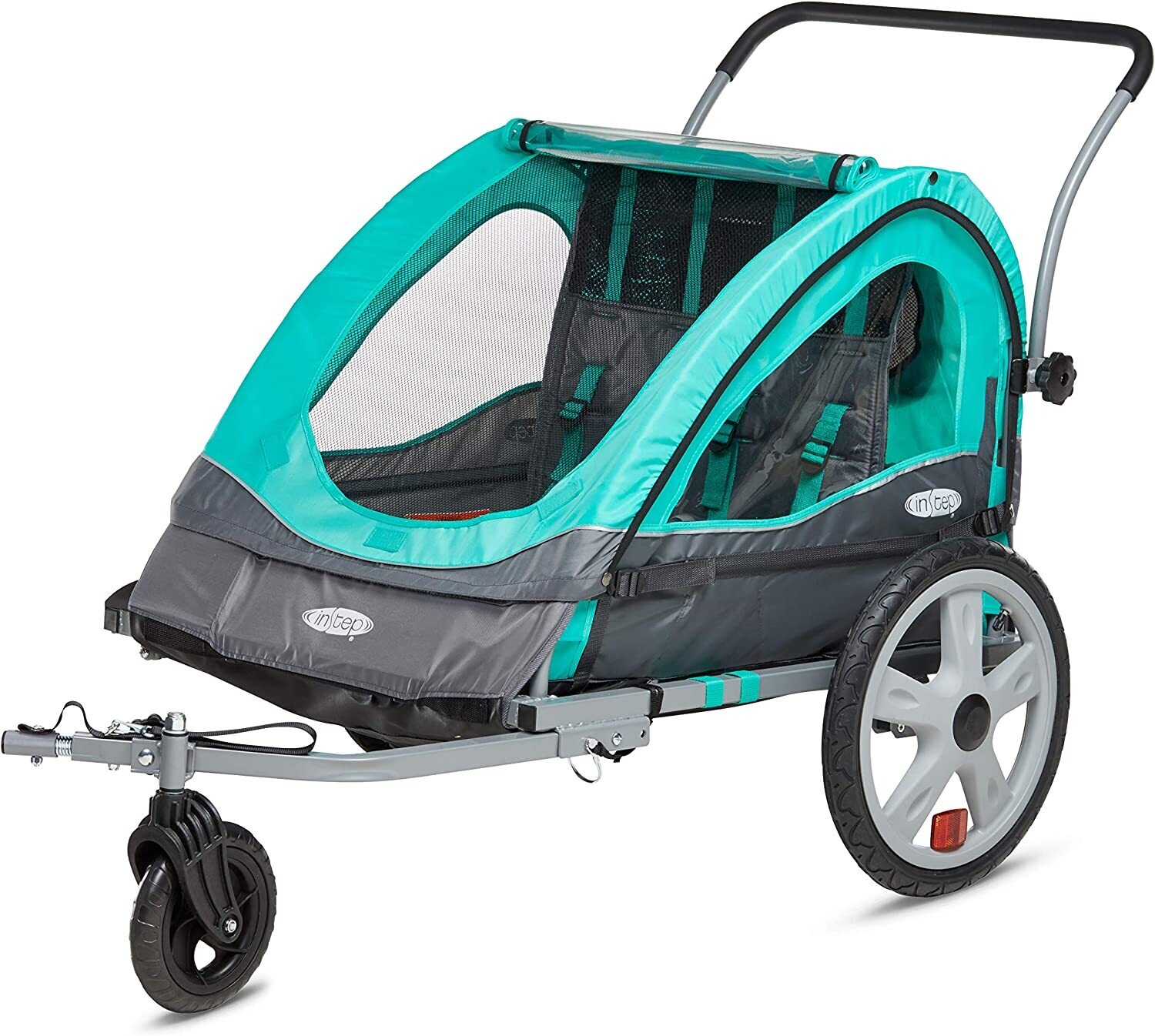 Instep Quick-N-EZ Double Tow Behind Bike Trailer Converts to Stroller/Jogger