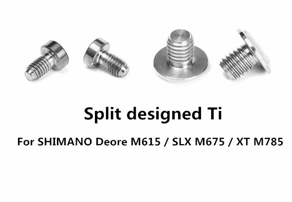 Omega Silver 4PCS Ti Bike Hydraulic Brake Cylinder Bolts for SHIMANO XTR XT SLX