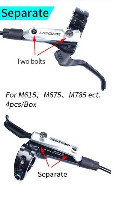 Omega Black 4PCS Ti Bike Hydraulic Brake Cylinder Bolts for SHIMANO XTR XT SLX