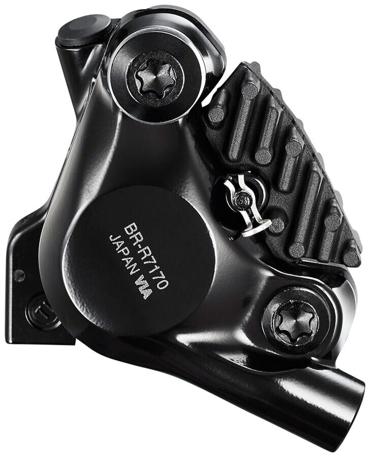 Shimano 105 BR-R7170 Road Hydraulic Disc Brake Caliper - Front Flat Mount, L03A Resin Pads with Fins