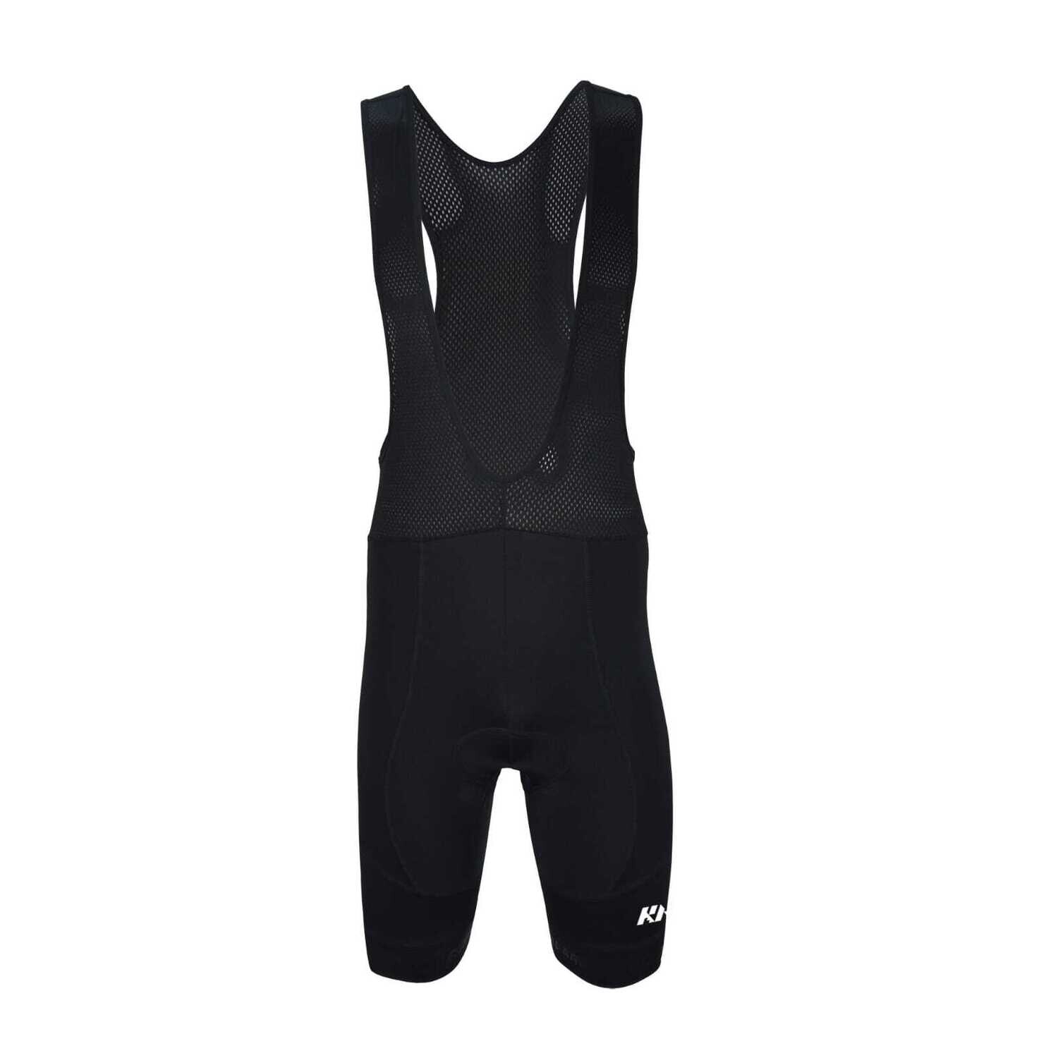 KN TRAIN MENS BLACK BIB SHORT/RACE PAD S
