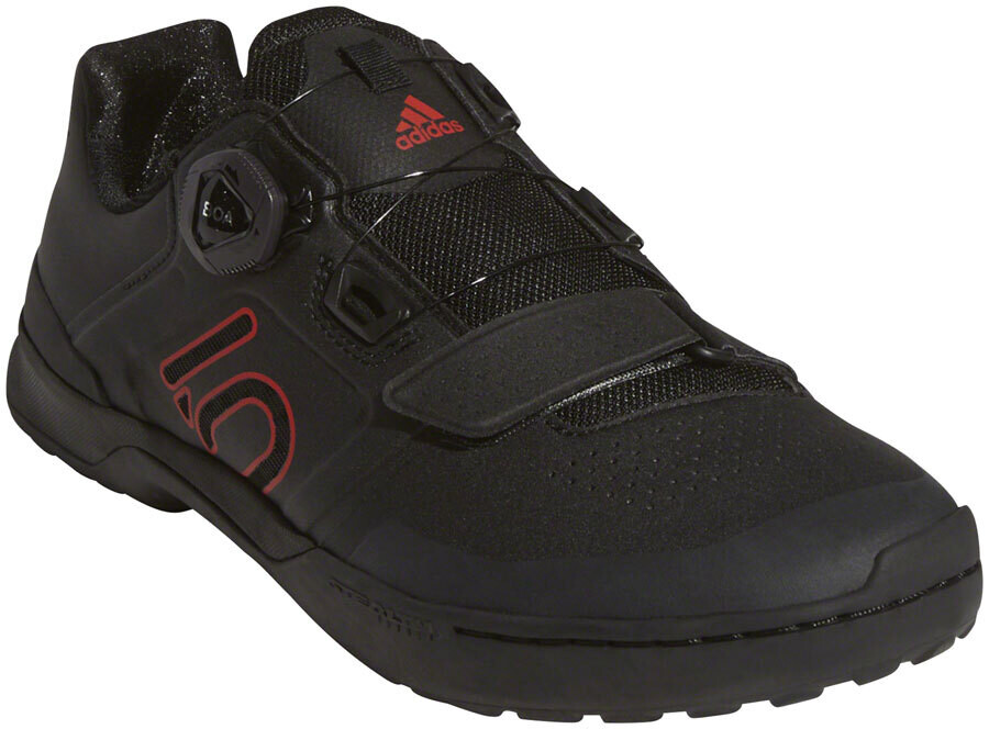 Five Ten Kestrel Pro BOA Clipless Shoes - Men&#39;s, Core Black / Red / Gray Six 8 (41)