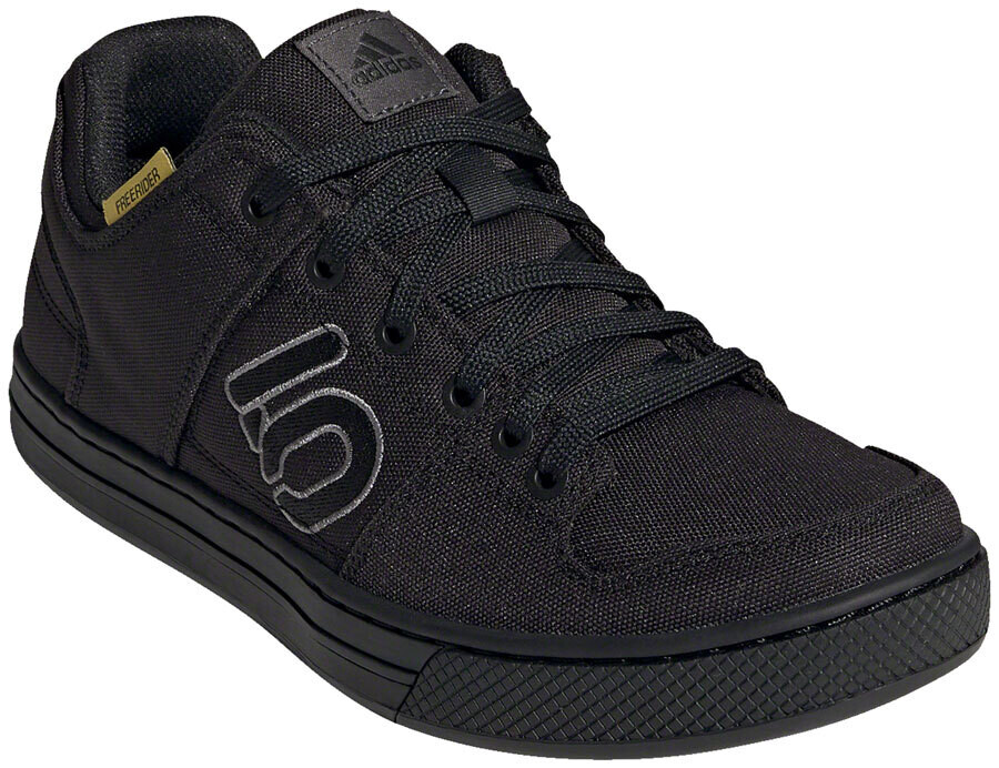 Five Ten Freerider Canvas Flat Shoes - Men&#39;s, Core Black/DGH Solid Gray/Gray Five, 9