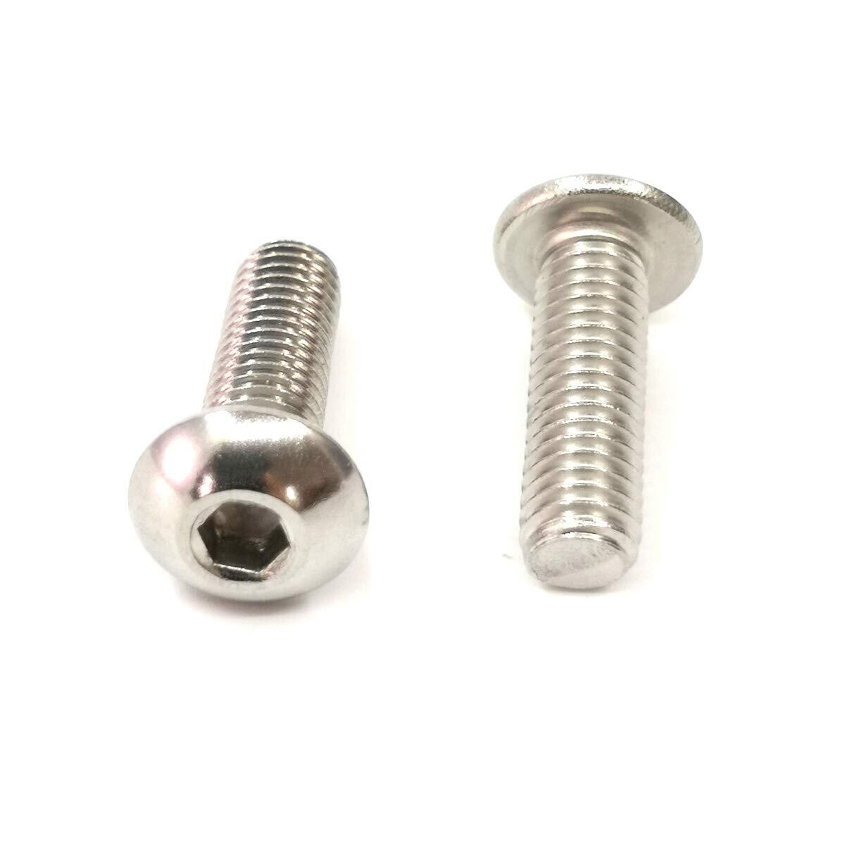 Omega M6 x 12mm mm Stainless Button Head Bolt: Bag/2