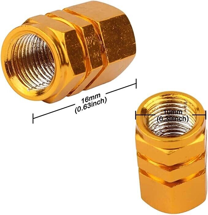 Omega Wheel Valve Covers Gold 2-pcs