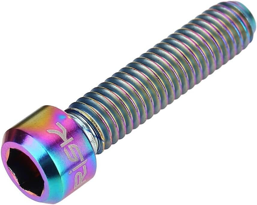 Omega Titanium Rainbow M6 x 18mm Bolts Screw 2-pcs
