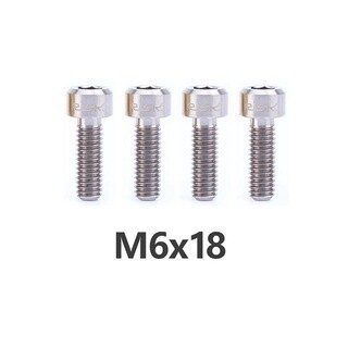 Omega Titanium Silver M6 x 16mm Bolts Screw 2-pcs