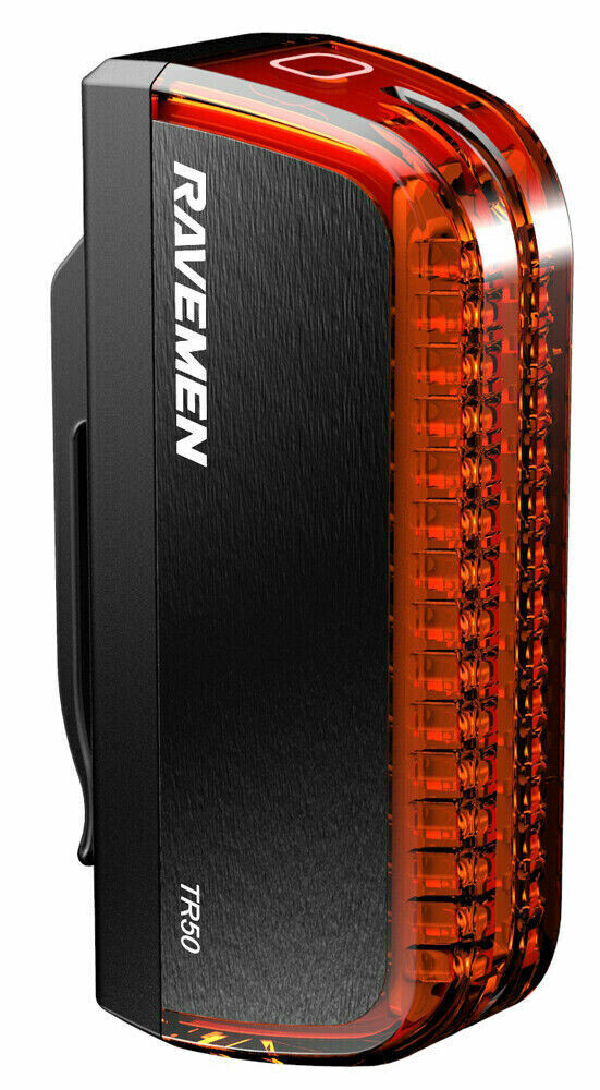 Ravemen TR50 Road Bike Tail Light 50 LED Lumens 25 Hours Run Time 5 Light Levels