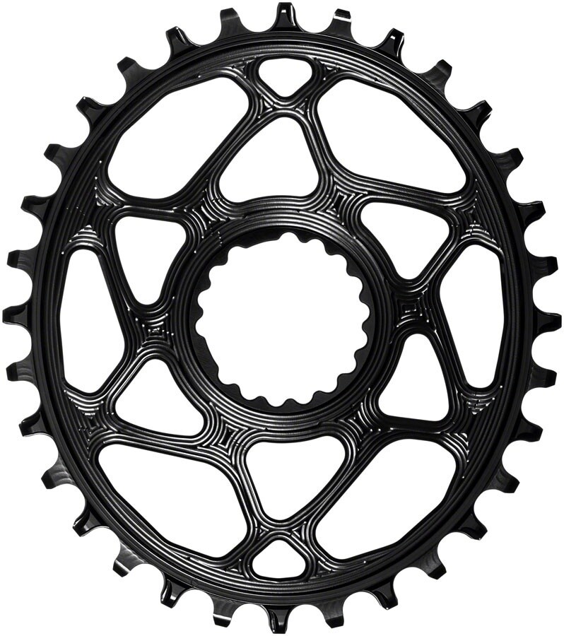 absoluteBLACK Oval Narrow-Wide Direct Mount Chainring - 32t, Cannondale Hollowgram Direct Mount, 3mm Offset, Black