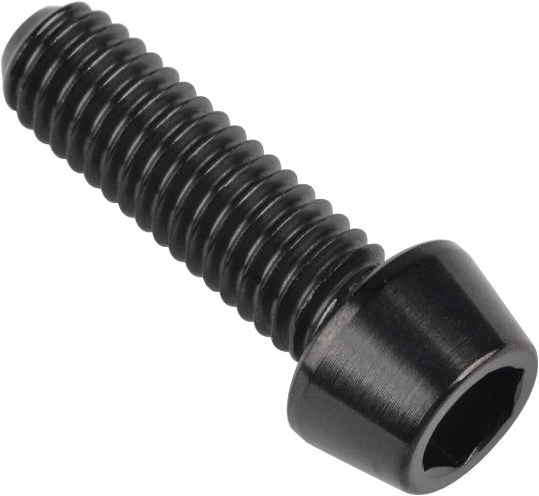 Omega Titanium M6X20mm, Normal Titanium Bolts 2-pcs Black